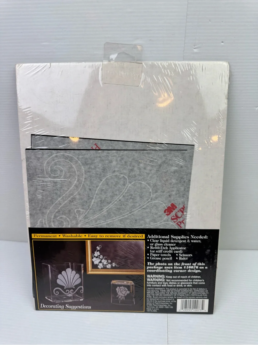 VTG Lot Of 3 Reddi-Etch Etched Glass Rub-On Decals #10121 #10073 #10076 Sealed